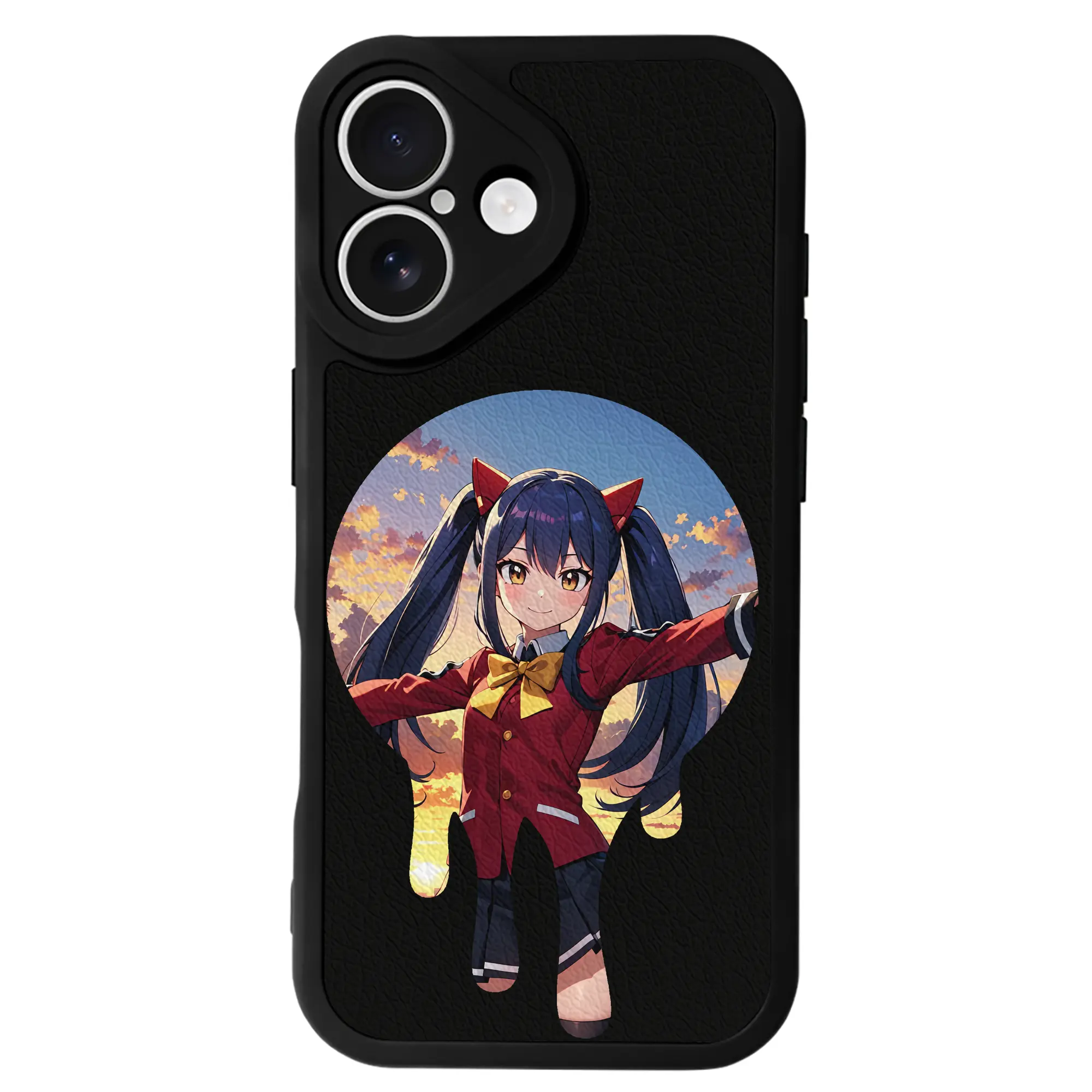 フェアリーテイル グッズ ウェンディ・マーベル - IPhone 16シリーズ対応 ・ シリコンスマホケース ・ レザー調 ・ 高精度フィット ・ 耐衝撃 ・ ワイヤレス充電対応 ・ 精密カット